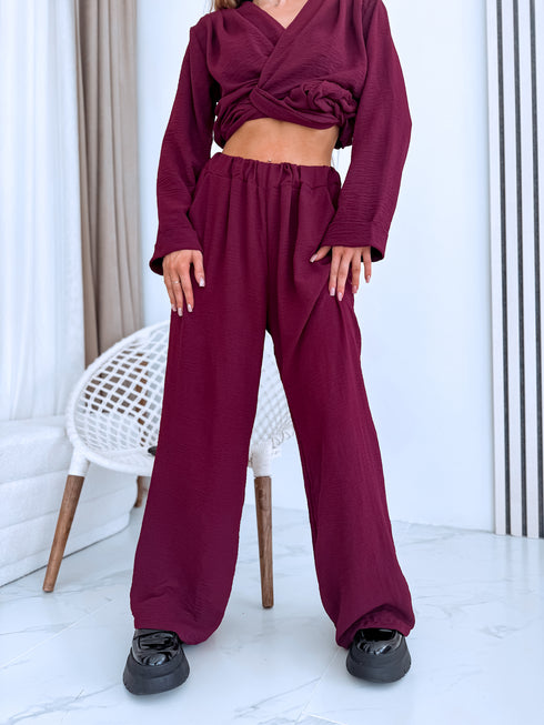 "BRUNETTE 10312" set - burgundy